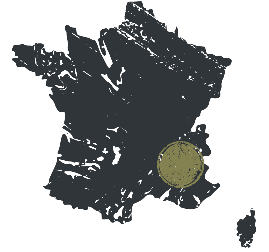 Carte des vignobles de la vallée du Rhône